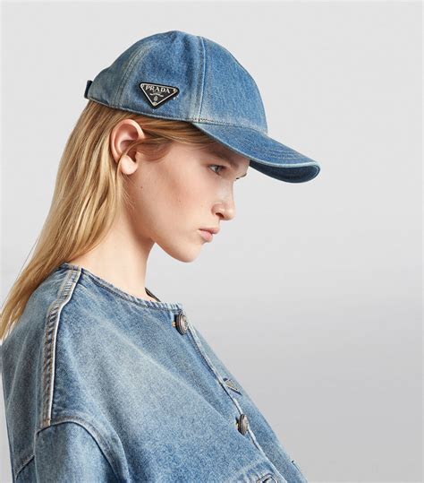 prada denim baseball cap